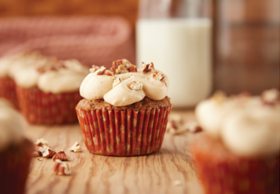Carrot Cake Cupcakes with Brown Butter Cream Cheese Frosting